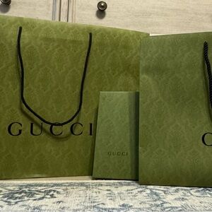 Limited edition Gucci retail shopping bags
